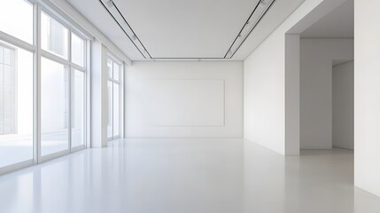 Obraz premium White open space, blank wall. 