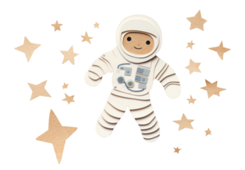 PNG Floating astronaut cute representation celebration.