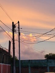 power lines at sunset © Daniel