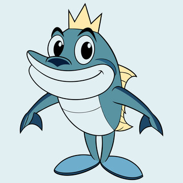 recommend clip art: Download Kingfish Vector Art Illustration . Icon Concept Isolated Premium Vector. Flat Cartoon Style Svg File For Design.