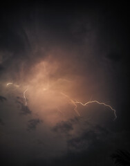 lightning in the sky