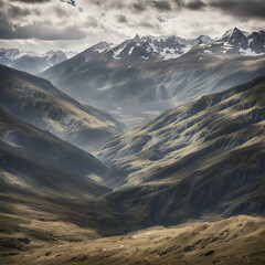 mountains in the morning