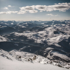 snow covered mountains