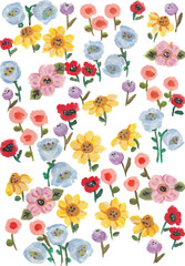 flower watercolour pattern background wallpaper illustration clipart vector