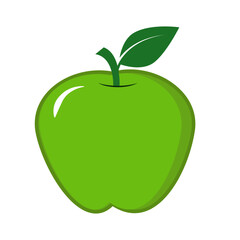 Apple fruit vector. Apples split in half. Healthy fruit Apple fruit on withe background.