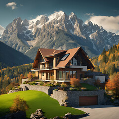 house in the mountains