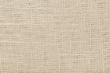 Brown linen fabric cloth texture for background, natural textile pattern.