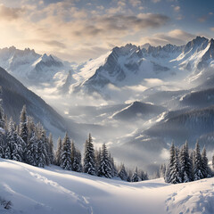 winter mountain landscape