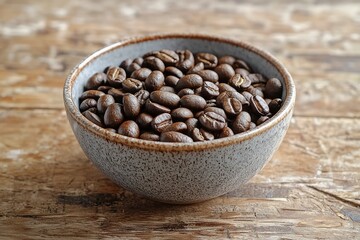 Fototapeta premium A Bowl Filled with Roasted Coffee Beans