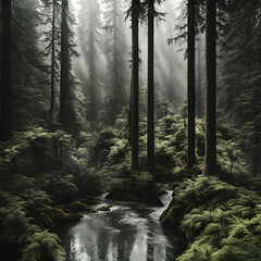 fog in the woods