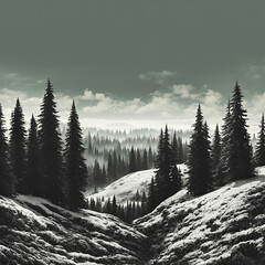 forest in the mountains