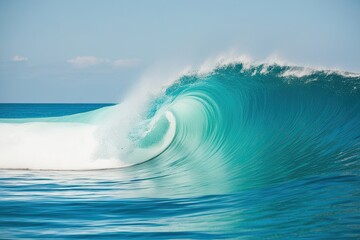 Calming Lagoon Wave in Pastel Blue and Light Teal with Smooth Texture for Tranquil Ocean Imagery