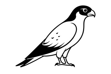 falcon bird silhouette vector icon