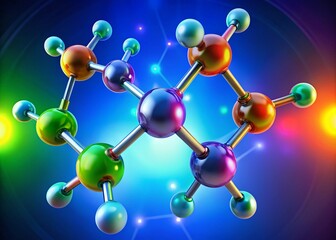 Chemical Structure of Ethane (C2H6) Illustrated with Bond Angles and Molecular Geometry Diagrams
