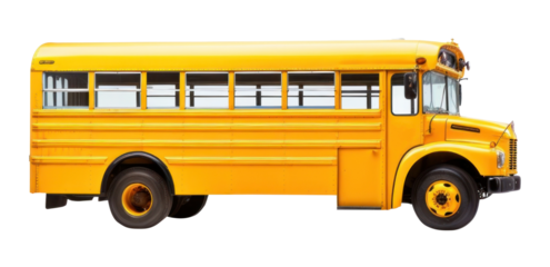PNG Small yellow school bus vehicle white background transportation.