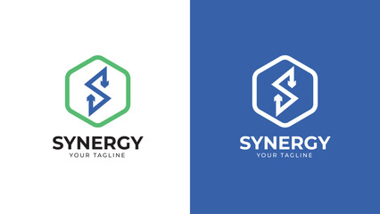 Synergy Logo Design Simple Letter S