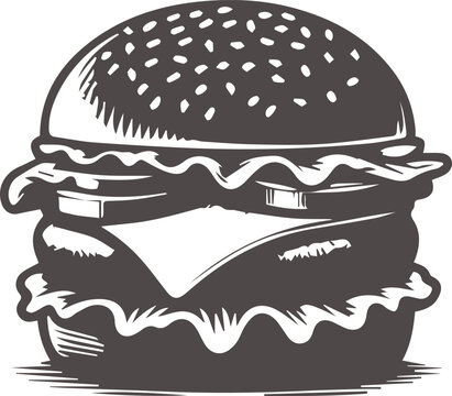 recommend clip art: Burger Vector Silhouette Fast food Vector illustration_04