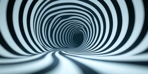 Mesmerizing trippy glitch art from the Twilight Zone. A spiral texture in black and white.