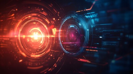 Abstract tech background. Futuristic technology interface. 