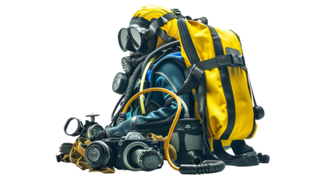 Scuba diving equipment for underwater research and exploration