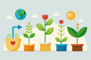 easter card with flowers