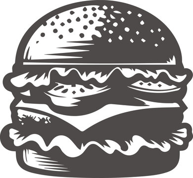 recommend clip art: Burger Vector Silhouette Fast food Vector illustration