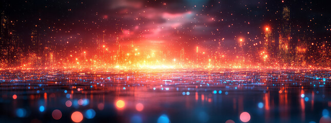 Fototapeta premium The advent of the 5G era of the Internet, a sense of future technology