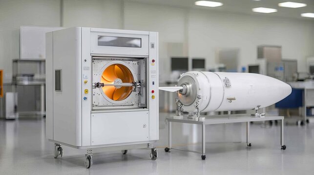 Aerospace engineer s laboratory with wind tunnel equipment and model aircraft