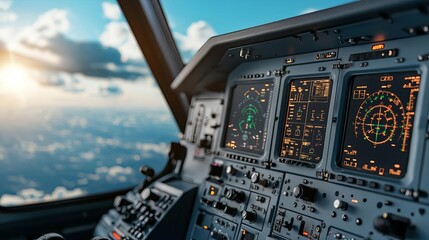 Aerospace engineer s lab with advanced avionics equipment