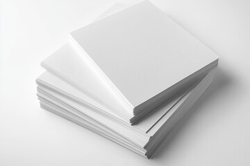 Blank A4 Stacked Paper Mockup isolated created with Generative AI