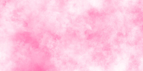 Smooth and bright abstract brush stroke acrylic watercolor background, Soft pink clouds texture with white tiny clouds, Beautiful and smooth soft blurred pink texture in center with blank.