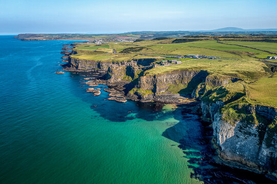 Aerial View Over White Rocks, Portrush, Antrim, Northern Ireland 