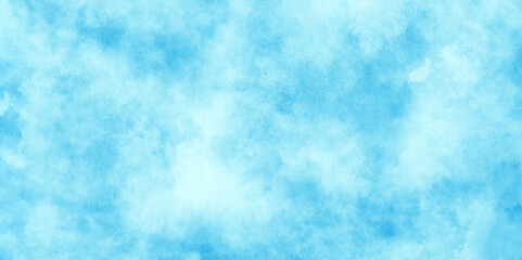 texture blue white paper background, Blue watercolor cloudy sky background, Blue clouds on the sky with soft natural cloudy stains, Watercolor painting with gradient painted cloudy blue texture.