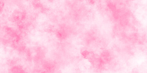 Smooth and bright abstract brush stroke acrylic watercolor background, Soft pink clouds texture with white tiny clouds, Beautiful and smooth soft blurred pink texture in center with blank.