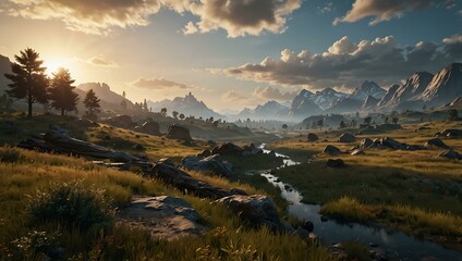Stunning open-world landscape showcasing natural beauty.