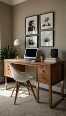 Stylish home office with a modern setup.