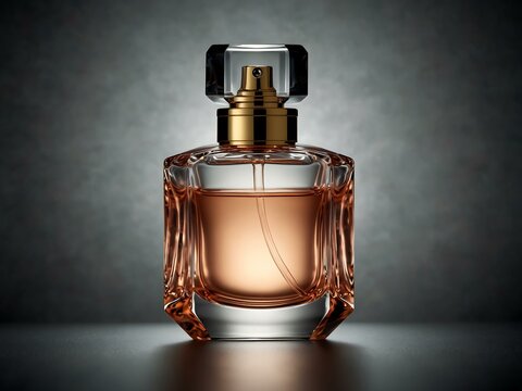Stylish perfume bottle elegantly displayed on a soft background.