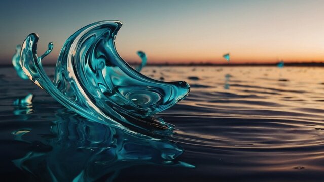 The dynamic interplay of shapes and colors forms an intriguing abstract art piece