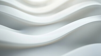 Fototapeta premium Abstract white background with curved lines and glowing elements, creating an elegant