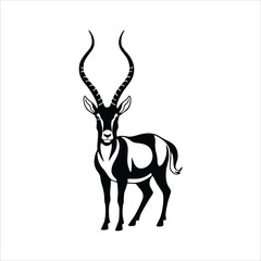 antelope vector illustration logo concept design