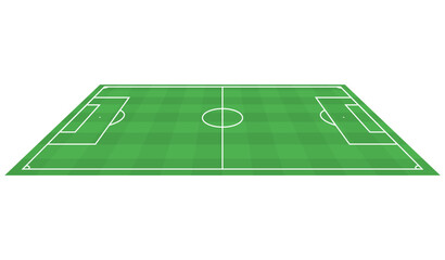 Football fields top view. Soccer grass fields with chalk lines. Green grass field background. Vector Football - Soccer Field. Scheme and marking of the football field, soccer field.