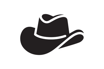 Cowboy hat vector elements silhouette isolated in white background