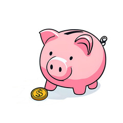 Mockup Artwork Piggy Bank Wealth