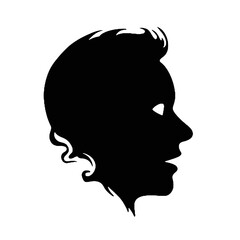 Gory Horror Face Silhouette Vector Illustration Transparent Background