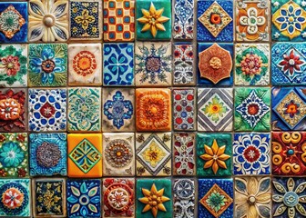 Colorful Ceramic Texture Tiles for Interior Design, Home Decor, and Artistic Backgrounds