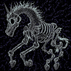 Macabre Phantom of Halloween’s Shadows - Sinister Gothic T-Shirt Design for Dark Aesthetic Fans, Wicked Creatures, and Occult Horror Enthusiasts
horse white