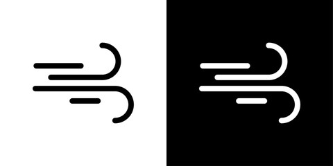 blowing wind icon set vector illustration