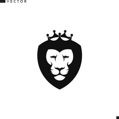 Lion head with crown icon