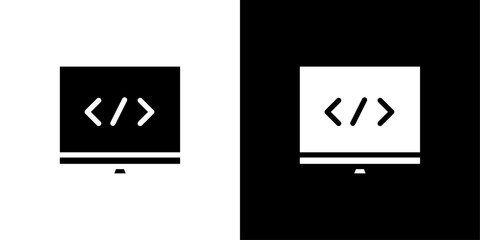 coding program icon set vector illustration