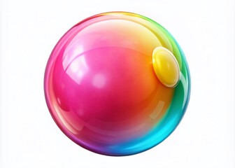 Obraz premium Colorful Clipart of a Big Bubble Gum Bubble Blowing in a Fun and Playful Style for Creative Projects